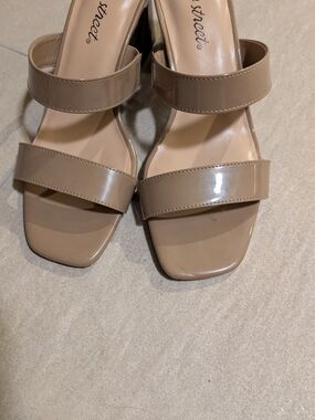 Patent  Double-Strap Sandal in Nude -7